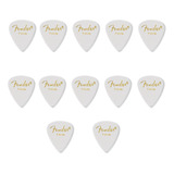 Kit C/ 12 Palhetas Fender White