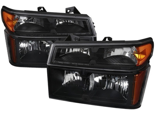 Gmc Canyon 2004 2012 Set Faros Cuartos Fondo Negro 2005 2006