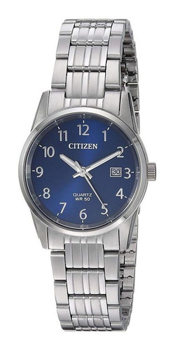 Reloj Citizen Date,cara Azul Eu600057l Original Time Square