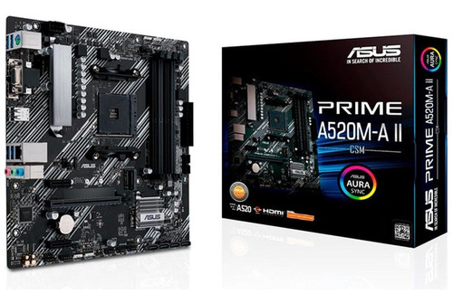 Tarjeta Madre Asus Prime A520m-a Ii Csm Am4 Ranuras Ram 4 