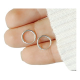 Aros Argollitas Cubanas 10 Mm. Plata 925