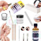 Kit Incial X9 Uñas Esculpidas Acrilicas Manicuria Polimero