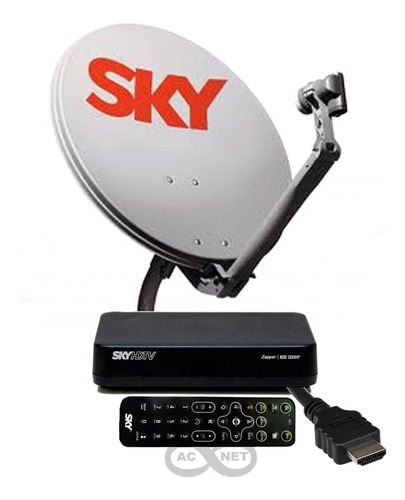 Antena Parabólica  Sky Conforto 60 Cm Com 1 Aparelho Em Hd