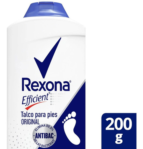 Talco Para Pies Rexona Efficient Original Antibac 200gr 