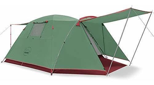 Carpa Kazoo 4 Personas Con Porch Doble Capa Verde