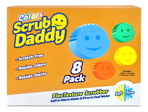 Esponja Scrub Daddy Pack De 8 Piezas Colores ~