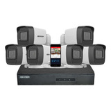 Camara Seguridad Kit Hikvision Dvr 16 Canales + 6 Bull 720p