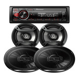 Combo Pioneer Estereo Bluetooth Usb + Parlantes 6x9  Y  6,5