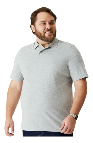 Camiseta Polo Plus Size Masculina Malwee Original Algodão