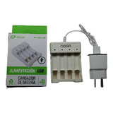 Cargador De Pilas Noga Doble/triple A + Fuente Usb Rms Mejia