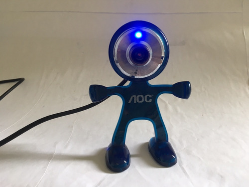 Webcam Aoc  Para Computador, 3.5mp, Azul -funciona Total-