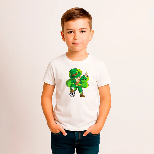 Camiseta Algodão Menino Patricks Day Gnomo Dab Futebol | MercadoLivre