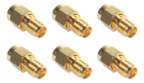 Adaptador Coaxial Rf Hembra Rp-sma Co, Conector Macho Sma, 6