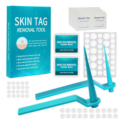 Juego De Bandas Elásticas Skin Tag: 20 Bandas Grandes Y 20 P
