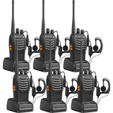 6 Radios Uhf Baofeng Bf-888s Con Auricular, Juego De 6 Manos