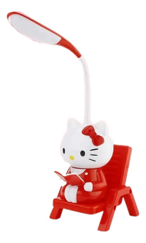 Lampara Led De Escritorio Hello Kitty Sanrio Color De La Estructura Rojo/blanco