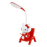 Lampara Led De Escritorio Hello Kitty Sanrio Color De La Estructura Rojo/blanco