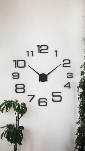 Reloj Pared Moderno Relieve Madera Calada 50cm Decotronica
