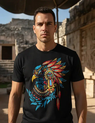 Playera Águila Prehispánica Aztlán Arte Mexicano