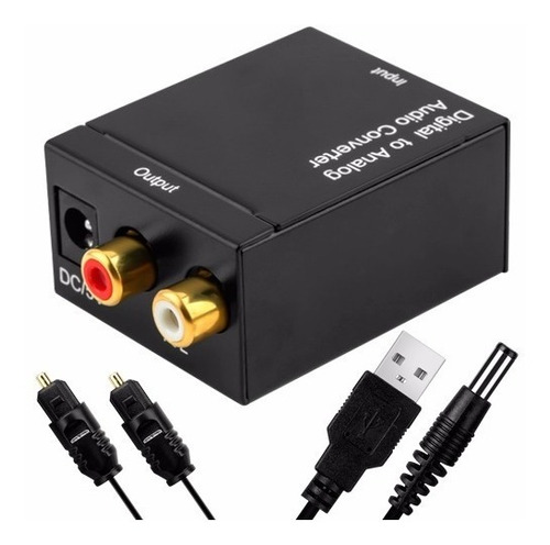 Convertidor De Audio Digital Óptico A Rca + Cable Toslink