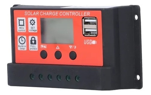 Regulador De Controlador De Carga Solar 20a 12v/24v Pwm Lcd