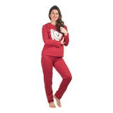 Kit 2 Pijama Flanelado Longo Feminino Inverno Atacado Quente