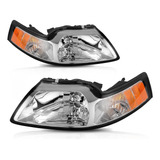 Faros Delanteros Compatibles Con Ford Mustang 1999-2004 99-0