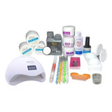 Kit De Manicure Uñas Acrilicas Y Gel Completo + Secador 48w