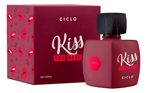 Kiss You More Deo Colônia Perfume Ciclo Cosméticos - Caixa