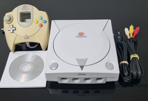 Console Sega Dreamcast Va1 Completo + 3 Jogos, Logo Vermelho.