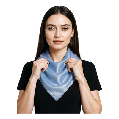 Mascada Paliacate Dama, Pañuelo Elegante Pañoleta 70x70 Cm Color Azul Claro Talla Unitalla | Meses sin interés