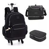 Kit Mochila Rodinhas 360° Crinkle Up4you C/ Chaveiro