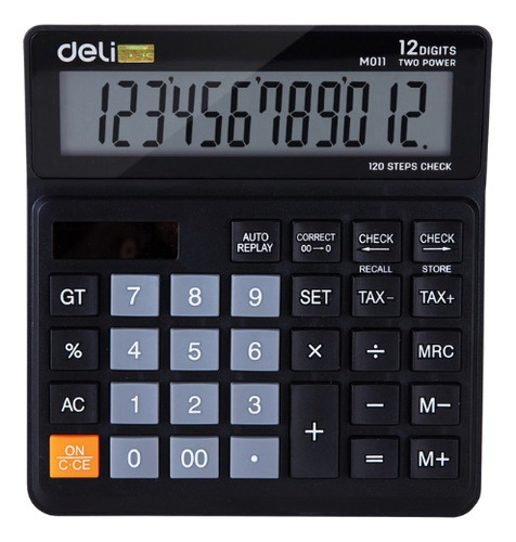 Calculadora Escrito Dual Deli 12 Digito 139*130mm R/impuesto