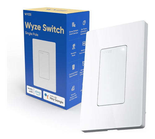Interruptor De Luz Inteligente Wyze Switch 24 Ghz Wifi, N...