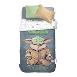 Cubrecama / Acolchado 1 - 1 ½ Plazas - Baby Yoda - Star Wars