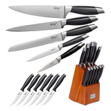 12-piece Stainless Steel Kitchen Knife Set With Full Tang Hi