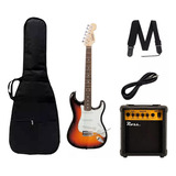 Pack Guitarra Leonard Stratocaster Sunburst Amplificador Y +