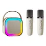 Bocina Portátil Bluetooth Con Dos Micrófonos Karaoke A