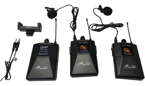 Combo 2 Micrófonos Inalámbricos Camaras Celular Pc Uhf Premi