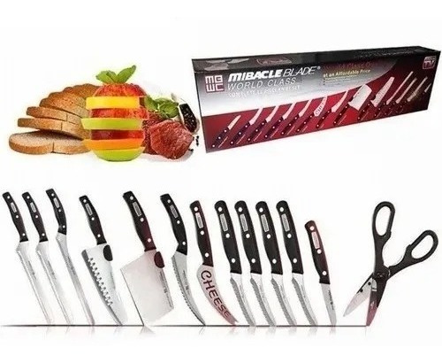 Set Cuchillos Profesionales Chef Miracle Blade 13 P.