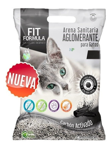 Arena Fit Formula Carbón Activado 4kg. Envío A Todo Chile Np