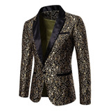 Saco Blazer Hombre Moda Diseño Moderno Jacquard 2023