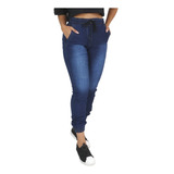 Calça Jeans Feminia Jogger Cos Elastico Camuflada 