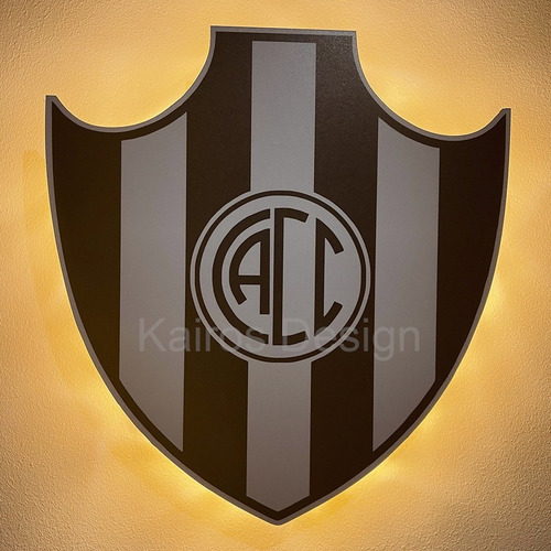 Escudo Led Rosario Central Cuadro Decorativo Pilas De Regalo