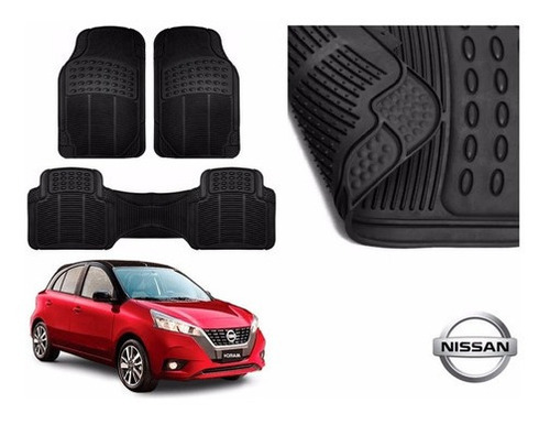 Tapetes Uso Rudo Nissan Nuevo March 2021-2024 Rubber Dark