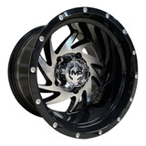 4 Rines Black Machine Milling 15x10 5x114.3 Jeep, Cherokee