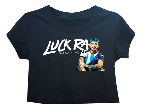 Remera Corta Top Crop Luck Ra 