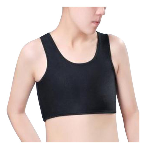 P Chest Binder Mulheres Sem Mangas Colete Regata Curta 3695