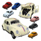 Fusca Carrinho Miniatura Ferro Temático Vw  1/32 Abre Porta