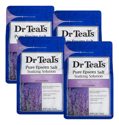 Dr Teal's Epsom Salt - Paquete De 4 3 Pound (pack Of 4) Drtl